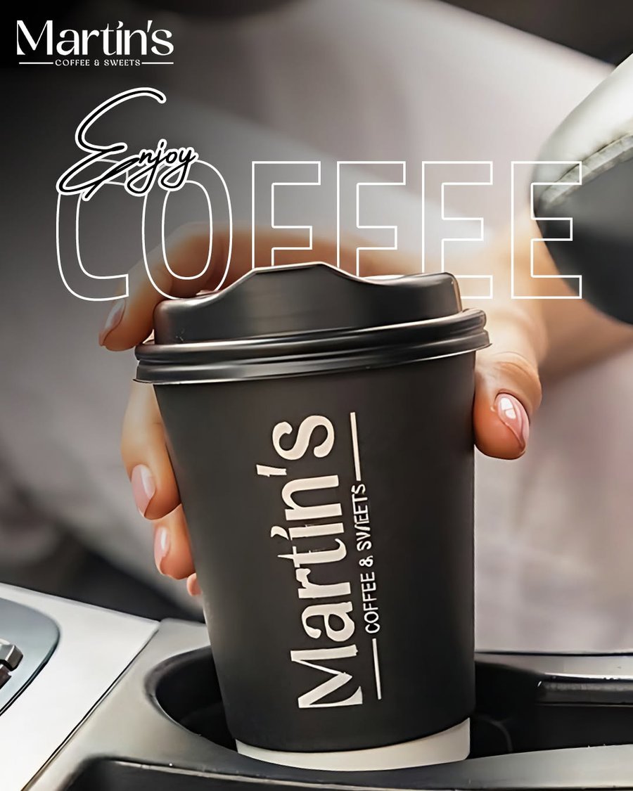 “Enjoy Coffee” campaign creative for Martin's Coffee & Sweets