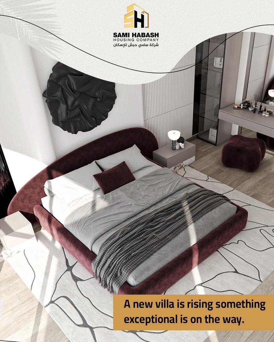 Bedroom interior render post for Sami Habash Housing Company